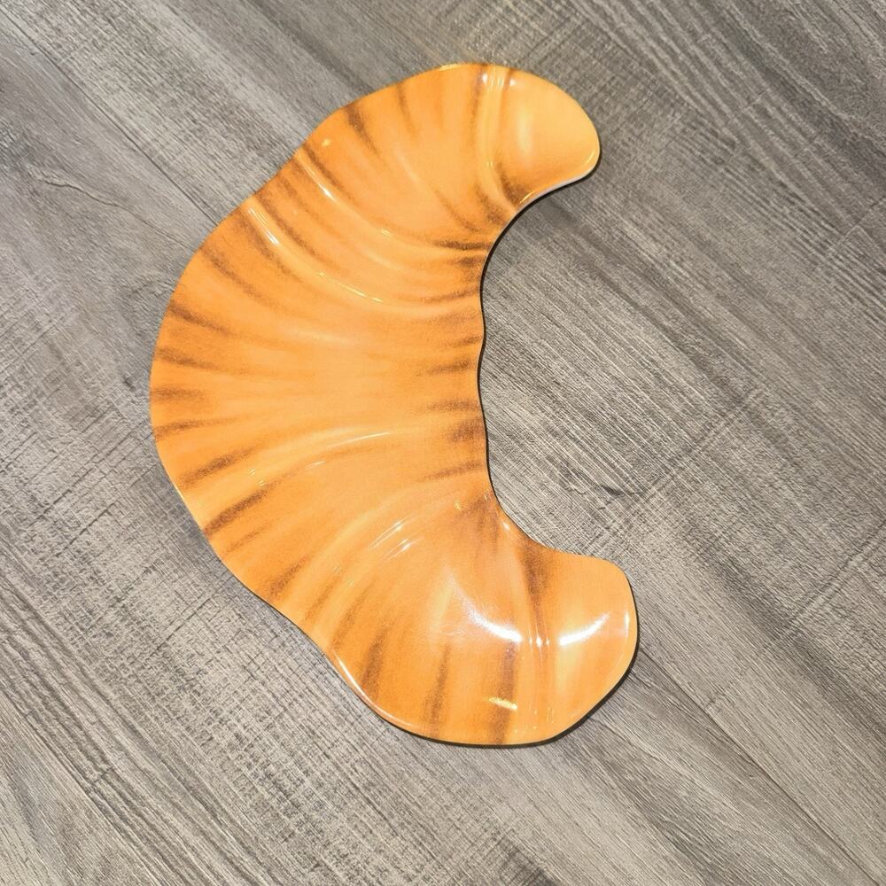 Hobby Lobby The Spring Shop Orange Croissant Shaped Plate Dish 8.6 x 5.8